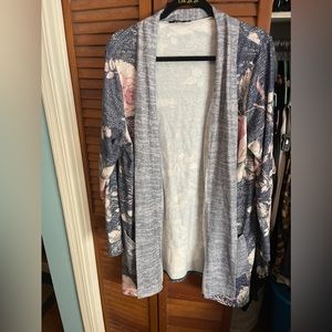 Lily Longer pocket floral cardigan